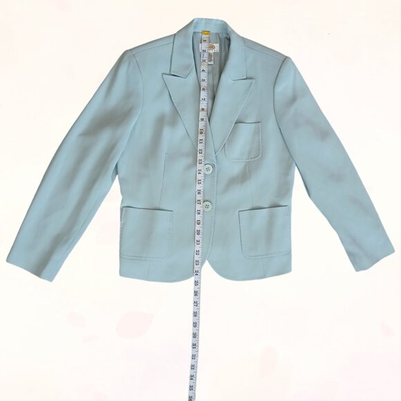 Talbots Petites Women Pale Blue Sleeveless Dress & Blazer Suit 2 Piece Set Sz 10 - Picture 9 of 16